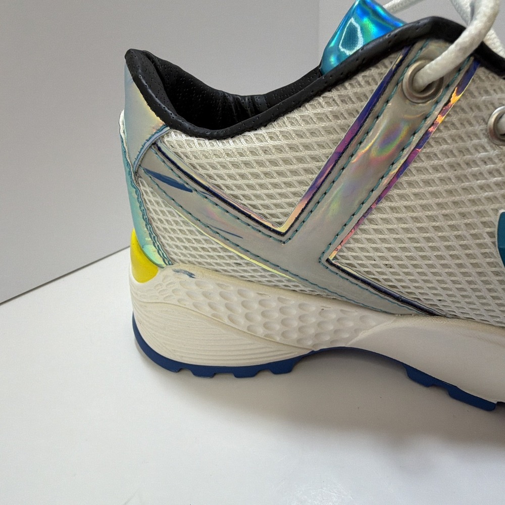 YRU Blaz3 Blaze Holographic Teal Flame Platforms Gothic Punk Rave Sneakers Sz 9 - Picture 8 of 16